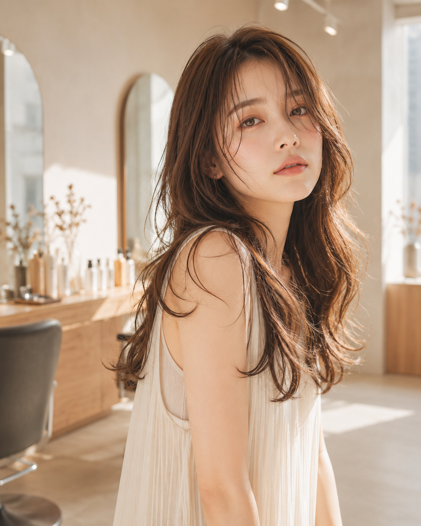 アップアレンジのヘアスタイル